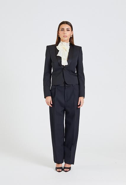 Filippa K High Waist Tuxedo Trousers Black